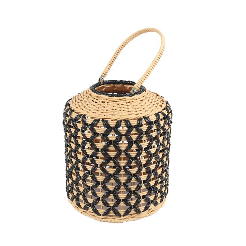 ΦΑΝΑΡΙ RATTAN ΚΥΛΙΝΔ. ΜΠΕΖ/ΜΑΥΡΟ 26X31EK Espiel LAF103