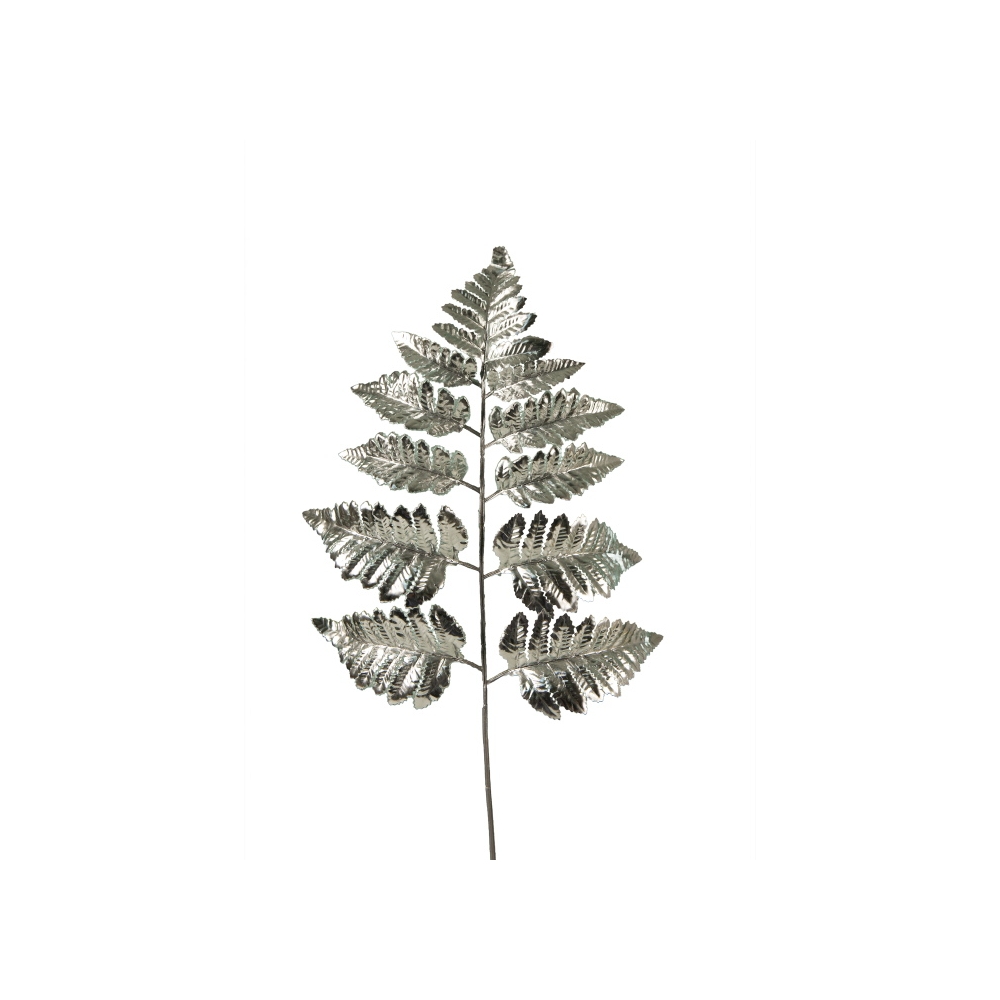 Κλαδί Φτέρης,μεταλλική βαφή, ασημί 58cm Zaros FL047