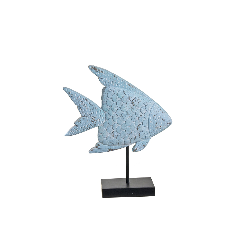 Διακοσμητικό τροπικό ψάρι σε stand, γαλάζιο χρ.,33cm Zaros CT435