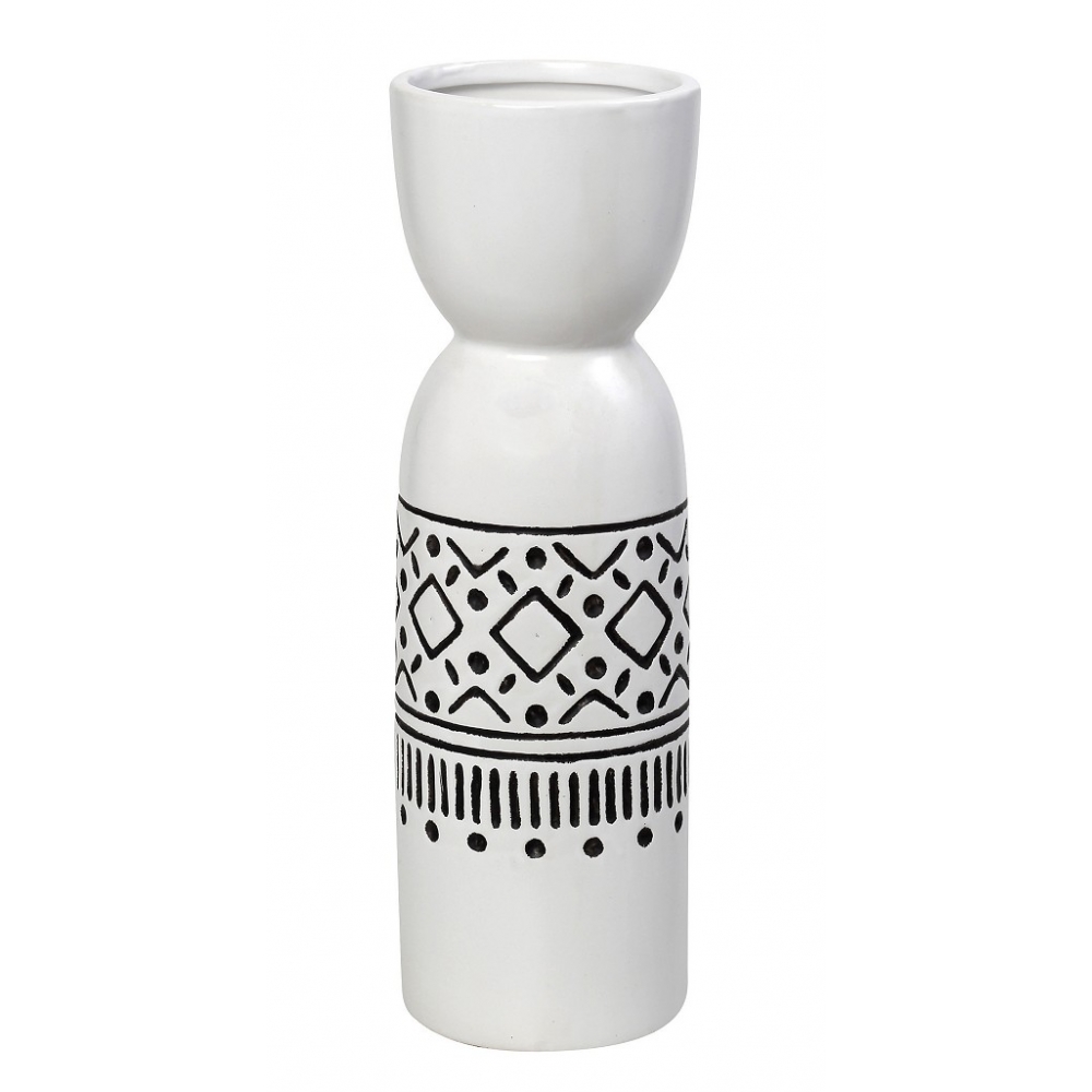BAZO ΚΕΡΑΜΙΚ. ΛΕΥΚΟ TRIBAL 15Χ15Χ48ΕΚ. Espiel CER2300