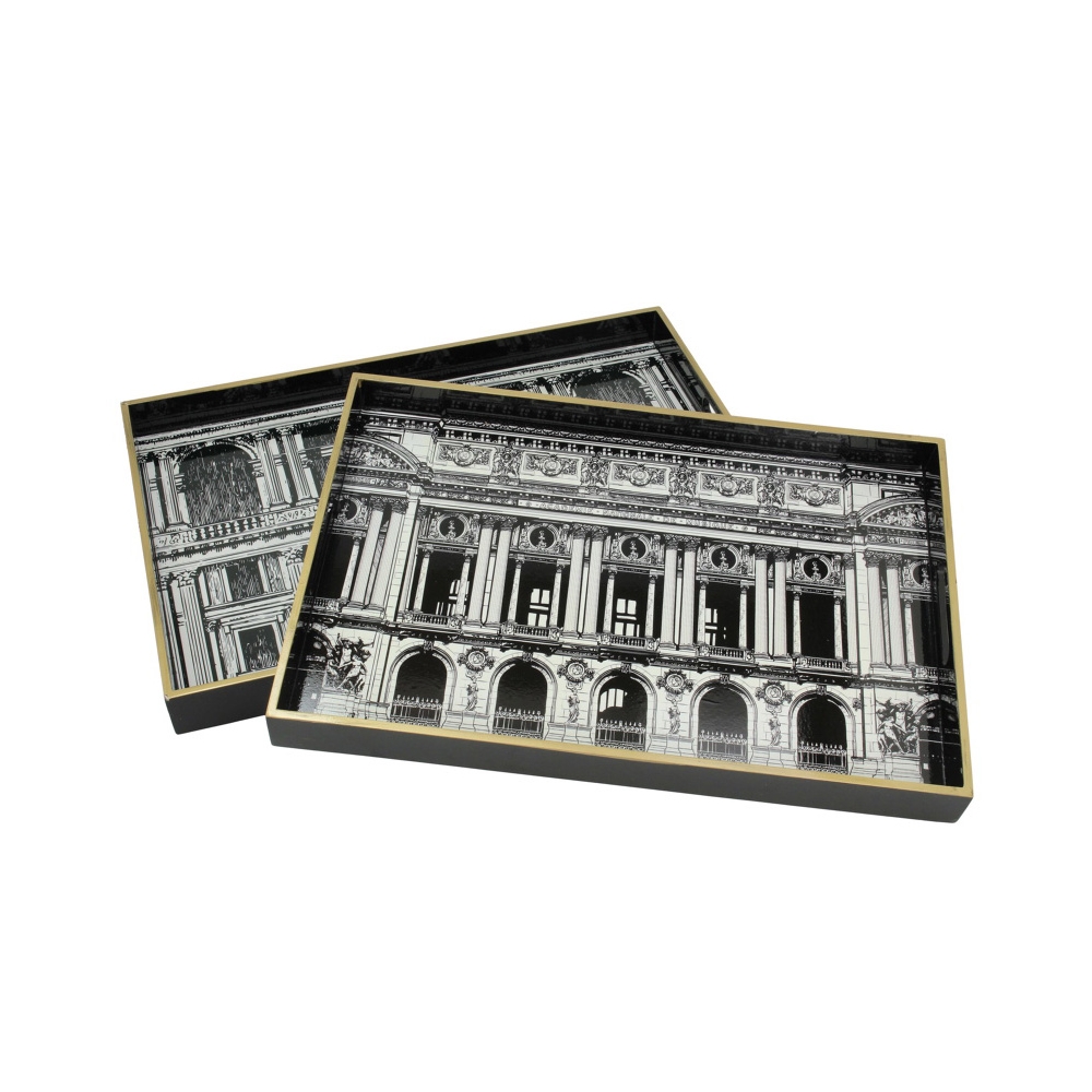 Δίσκοι Σ/2 με με ρωμαικό print,μαύρο/λευκό 35x50cm Zaros XET-5821