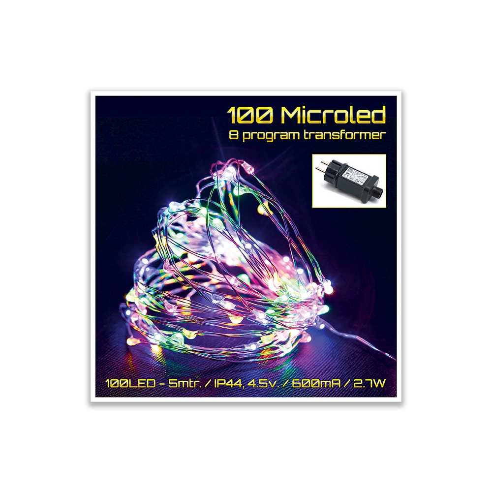 100 Microled σε σειρά 8 προγρ.&memory,5mtr.πολύχρωμο 500 Zaros DL100/MF-M