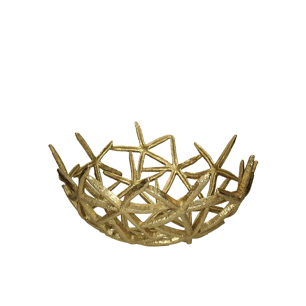 Βαθύ μπώλ με αστερίες, χρυσό χρ.,36x18,6cm Zaros XET-7547