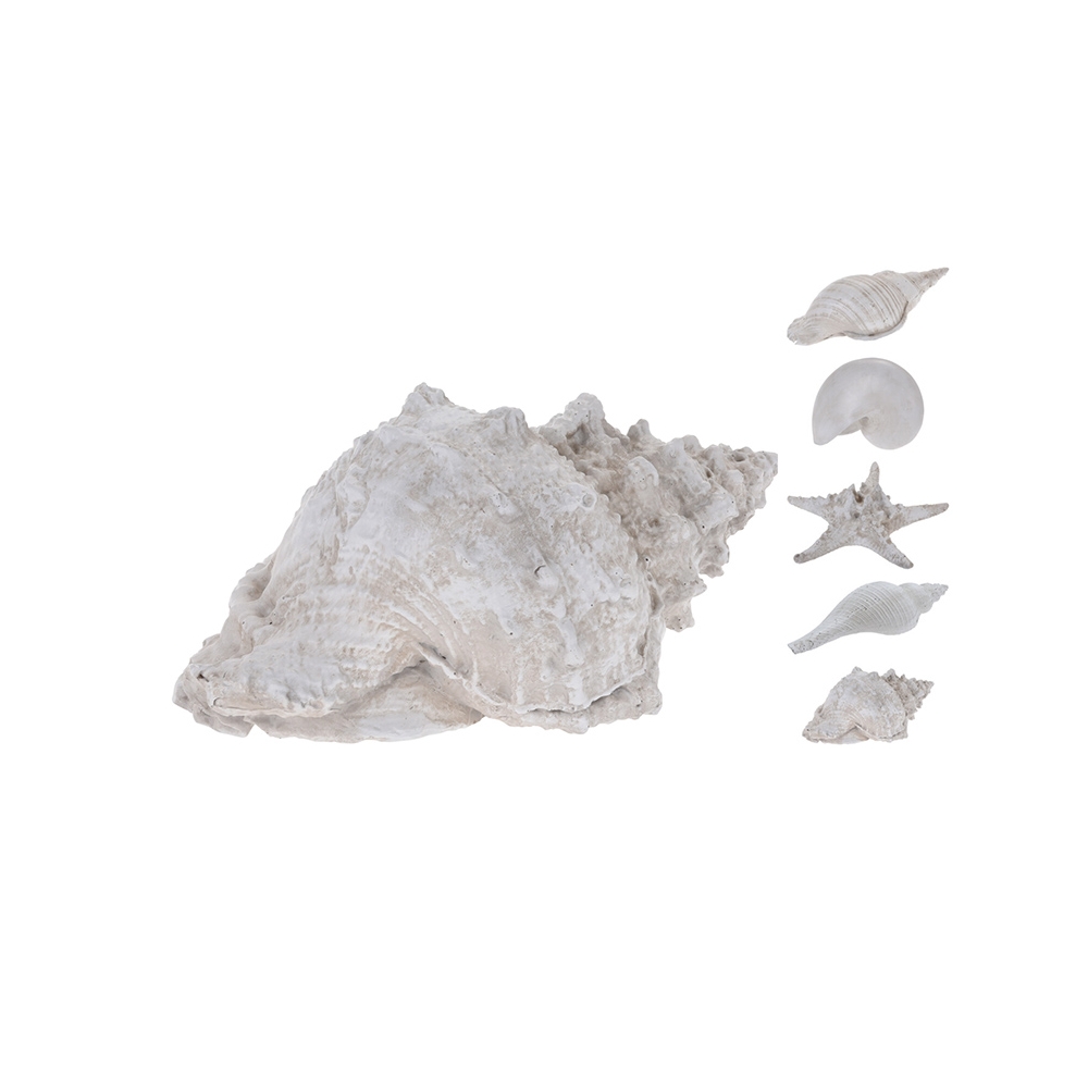 Διακοσμητικά κοχύλια πολυρέζιν 4σχ.,22cm Zaros HE225