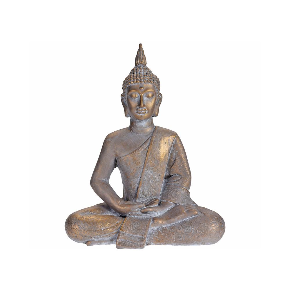 Καθιστός Thai Buddha σε χρυσή πατίνα 62.5cm Zaros HM995