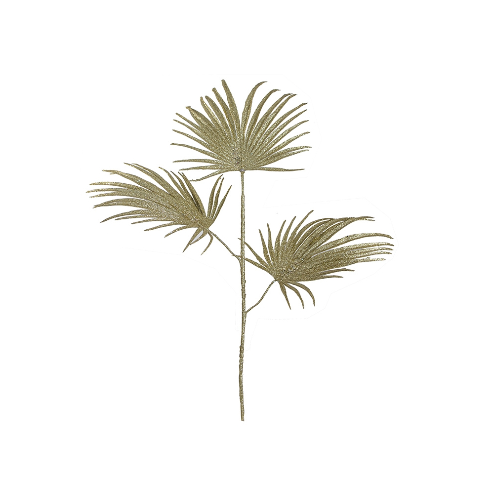 Κλαδί areca x 3 χρυσό glitter,90cm Zaros AX671