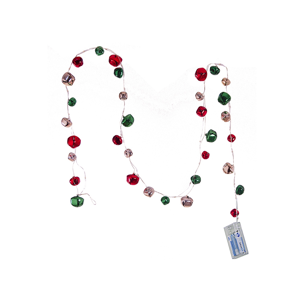 Γιρλάντα με πολύχρωμα jingle bell και microled 150cm Zaros MS635