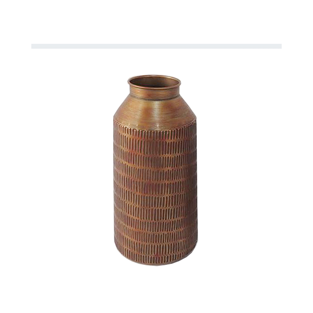 Μεταλλικό βάζο καφέ/χάλκινο,39.5cm Zaros ID233