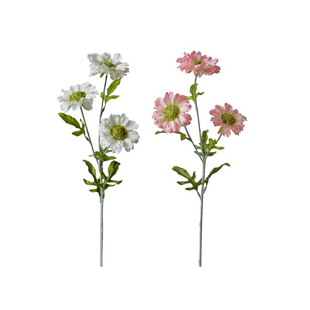 Λουλούδι Cosmos x 3 σε 2 χρ.(Λευκό&Ροζ),75cm Zaros AX710