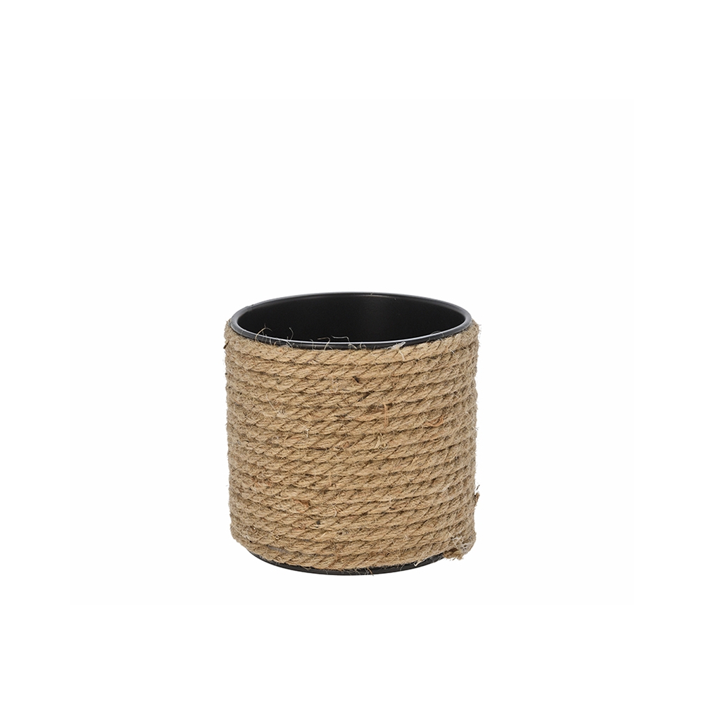 Κασπώ μεταλλικο με επένδυση από σχοινί,12x12cm Zaros HE269