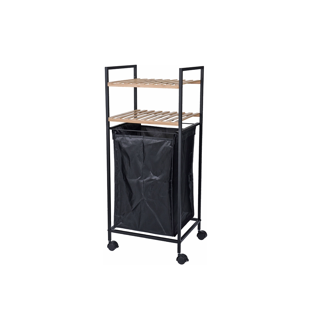Απλυτοθήκη με ροδάκια και 2 ράφια 60x88cm Zaros HE284