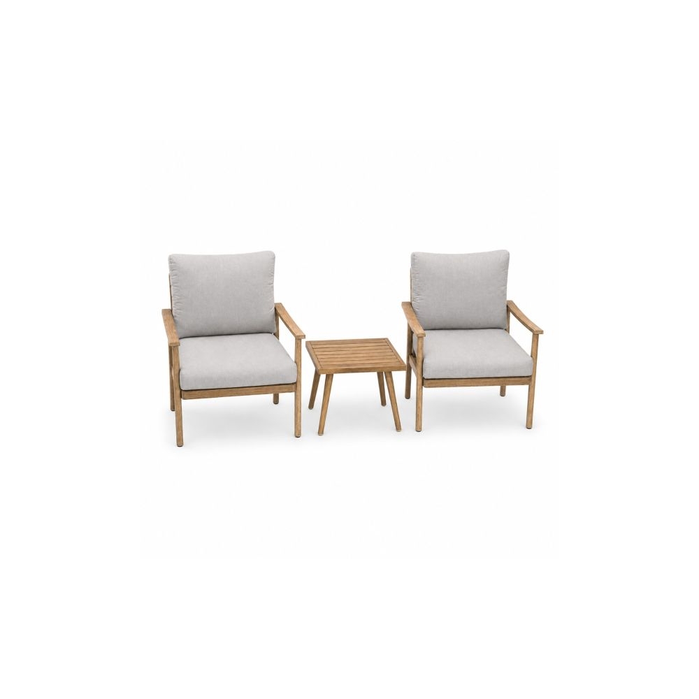 Artekko Alu Σετ Κήπου 3 Τεμαχίων 2x Πολυθρόνες (70x77x72)cm, και Τραπέζι (50x50x44)cm Artekko 248-4103-S