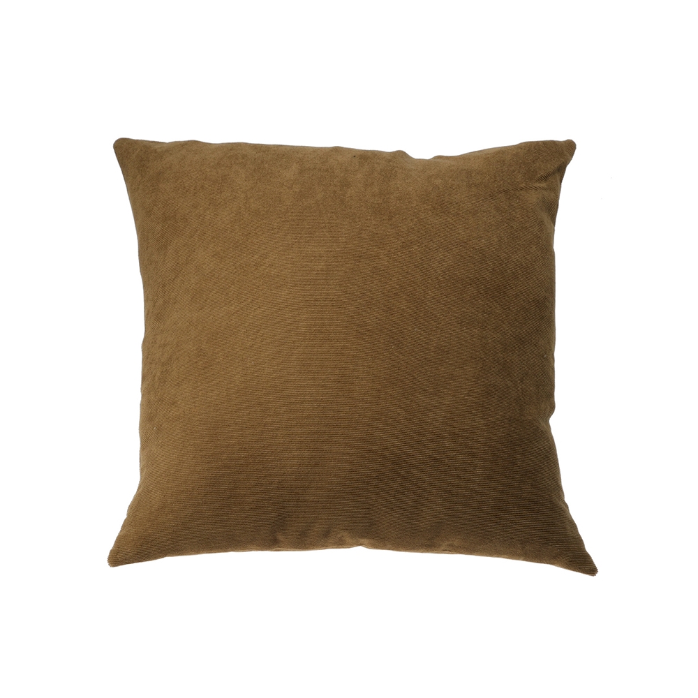 Μαξιλάρι βελουτέ ριγέ 45x45cm, λαδί χρ. Zaros HE309
