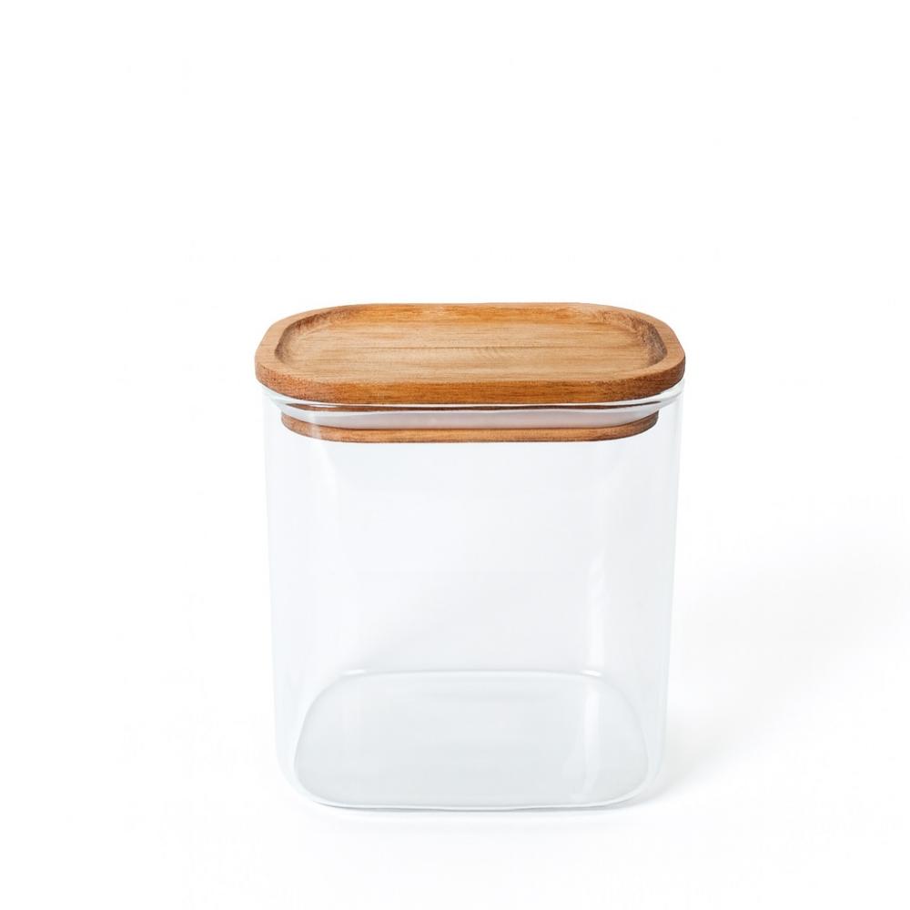 ΔΟΧΕΙΟ BOROSILICATE ΟΡΘΟΓΩΝΙΟ ΜΕ ΚΑΠΑΚΙ ΑΚΑΚΙΑΣ 900ML 12X8X14,3ΕΚ Espiel DOP207K6