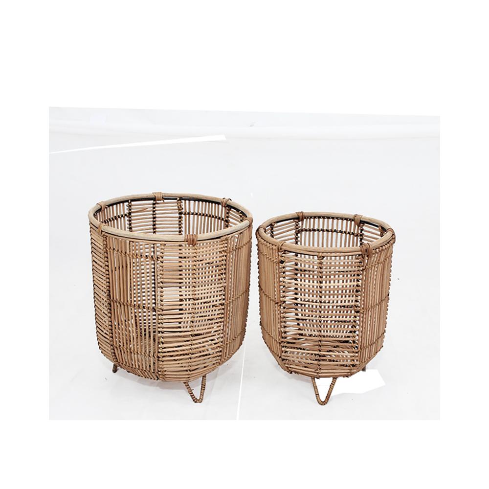 Σετ/2 κασπώ Bamboo με μεταλ/κο σκελετό φυσ.χρώμα 33/35cm Zaros VT130
