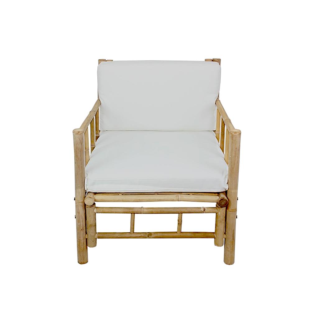 Πολυθρόνα από Bamboo με 2 μαξιλάρια, 70x70x80cm Zaros VT149