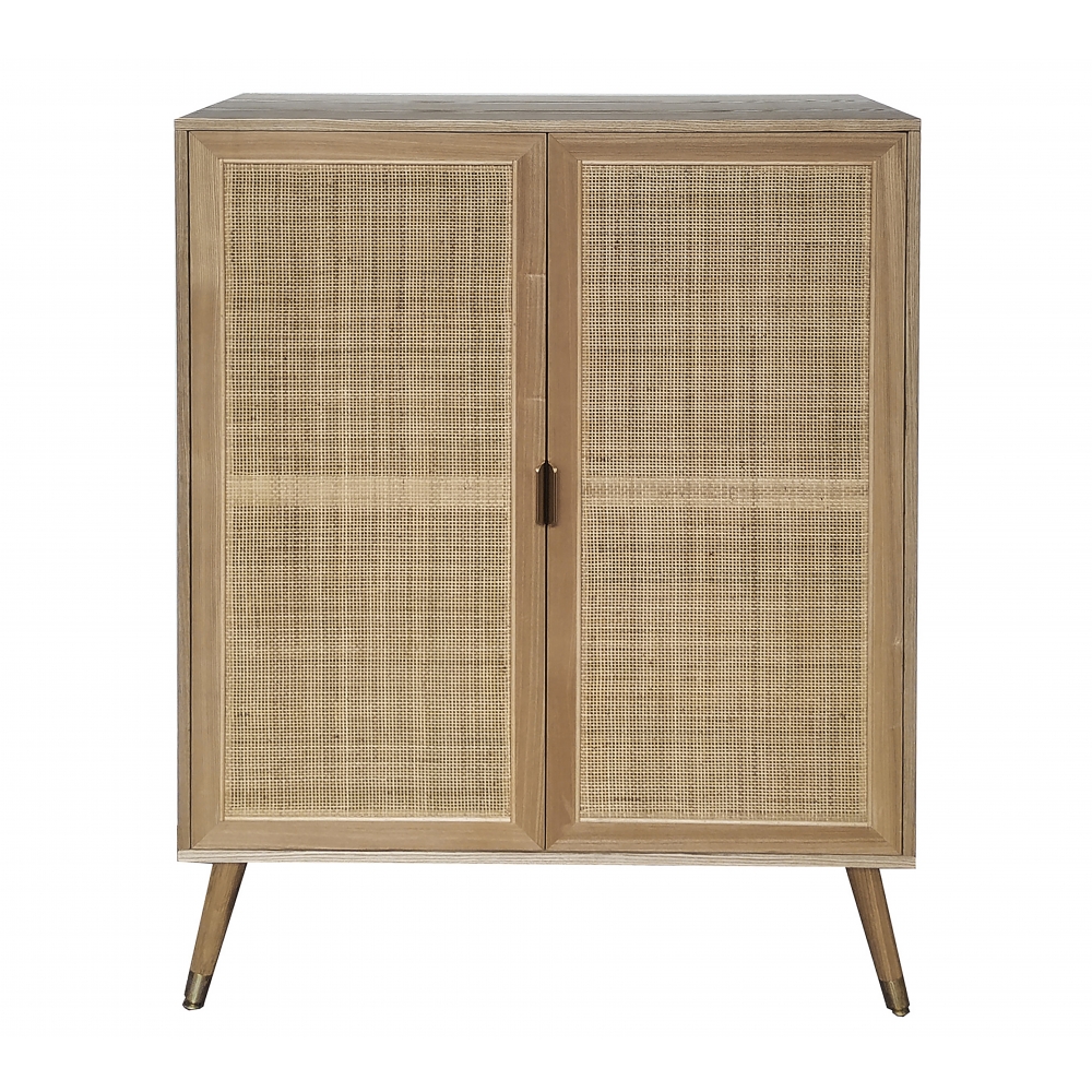 Ψηλό ερμάριο σχ.ψάθα με 2 πόρτες 90x40x115cm Zaros EP454