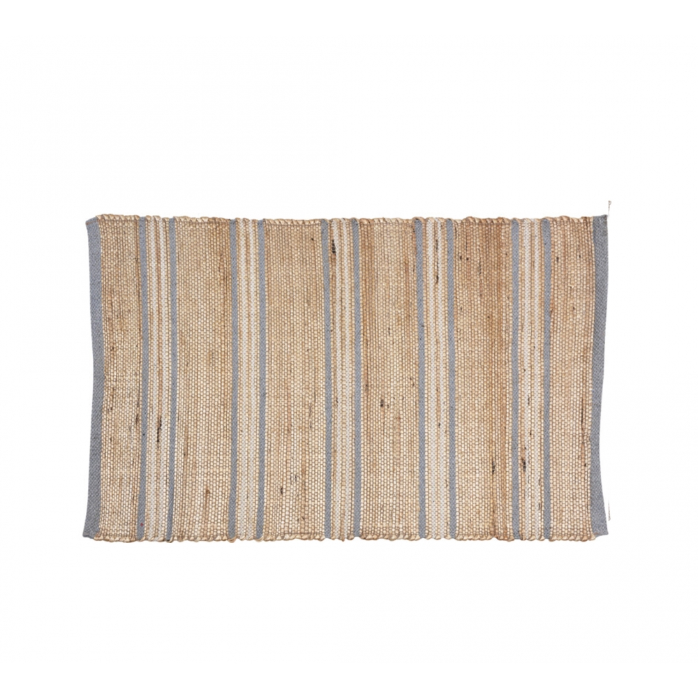 Χαλάκι cotton+γιούτα, με ρίγες,2σχδ.,60x90cm Zaros HE324