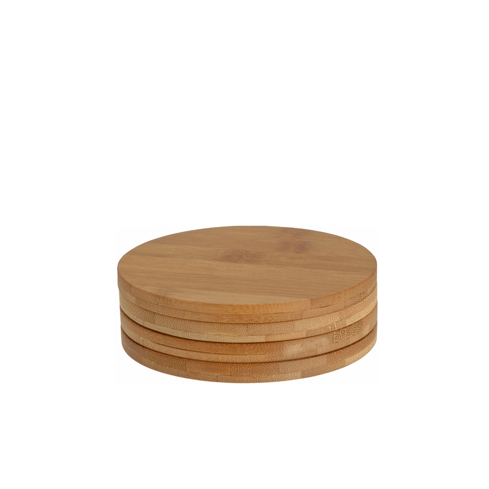 Σετ/4 στρογγυλά σουβέρ bamboo, 11cm Zaros KZ271