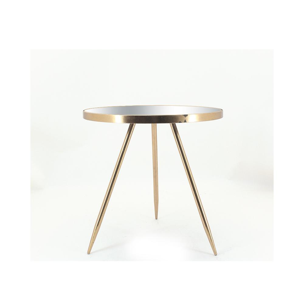 Στρογγυλό Side table με καθρέπτη 50.5x50cm Zaros EP466