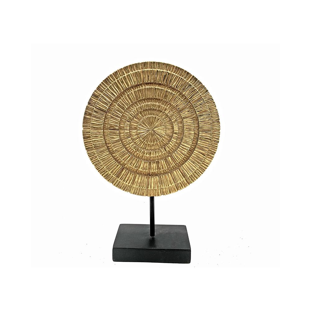 Στρογγυλό χρυσό διακοσμητικό σε stand 6,5x33cm Zaros HE354