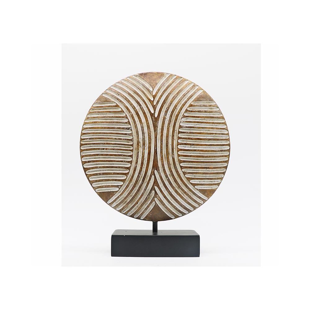 Στρογγυλό Εθνίκ διακοσμητικό σε stand 7x30cm Zaros HE355