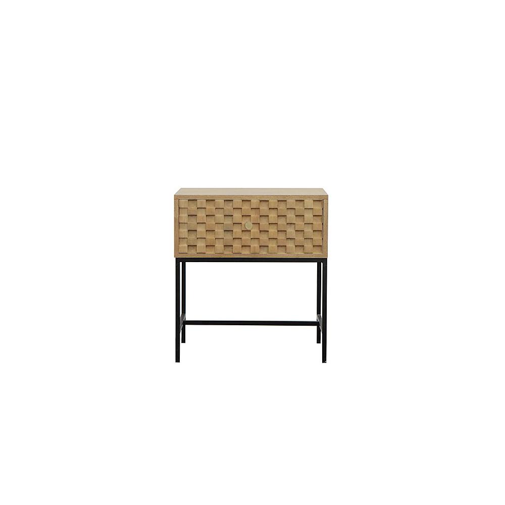 Κομοδίνο 1 συρτάρι,μεταλ/κά πόδια,51.5x40x56 Zaros EP479