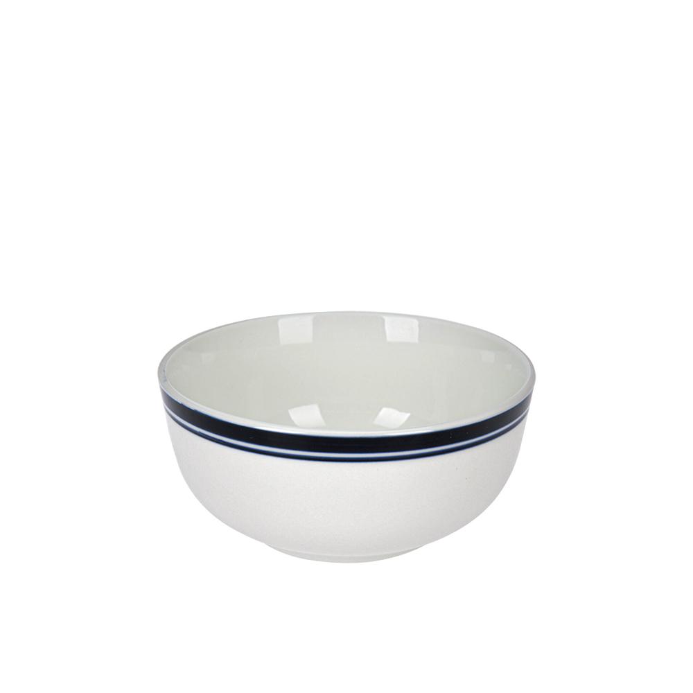 Μπολ πορσελάνης λευκό με μπλε ριγα 480ml 13x13x7 Zaros KZ319