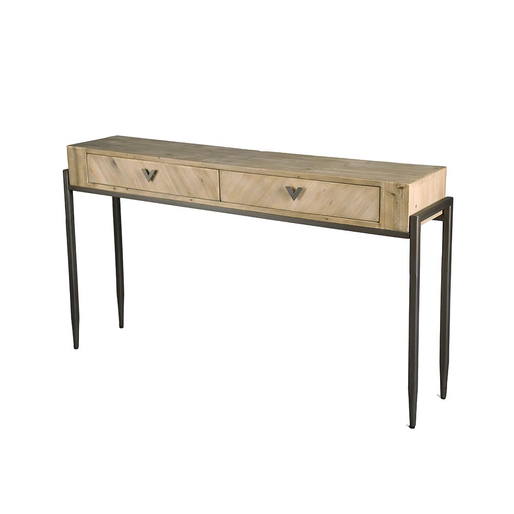 Κονσόλα σχ.ψαροκόκκαλο 2 συρτάρια,151cm Zaros EP496