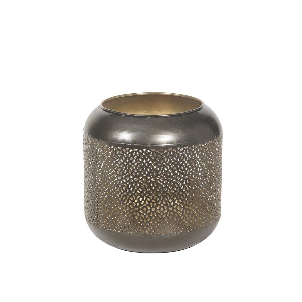 Φανάρι κεριού μεταλλικό bronze/gold,18,5cm Zaros HT677