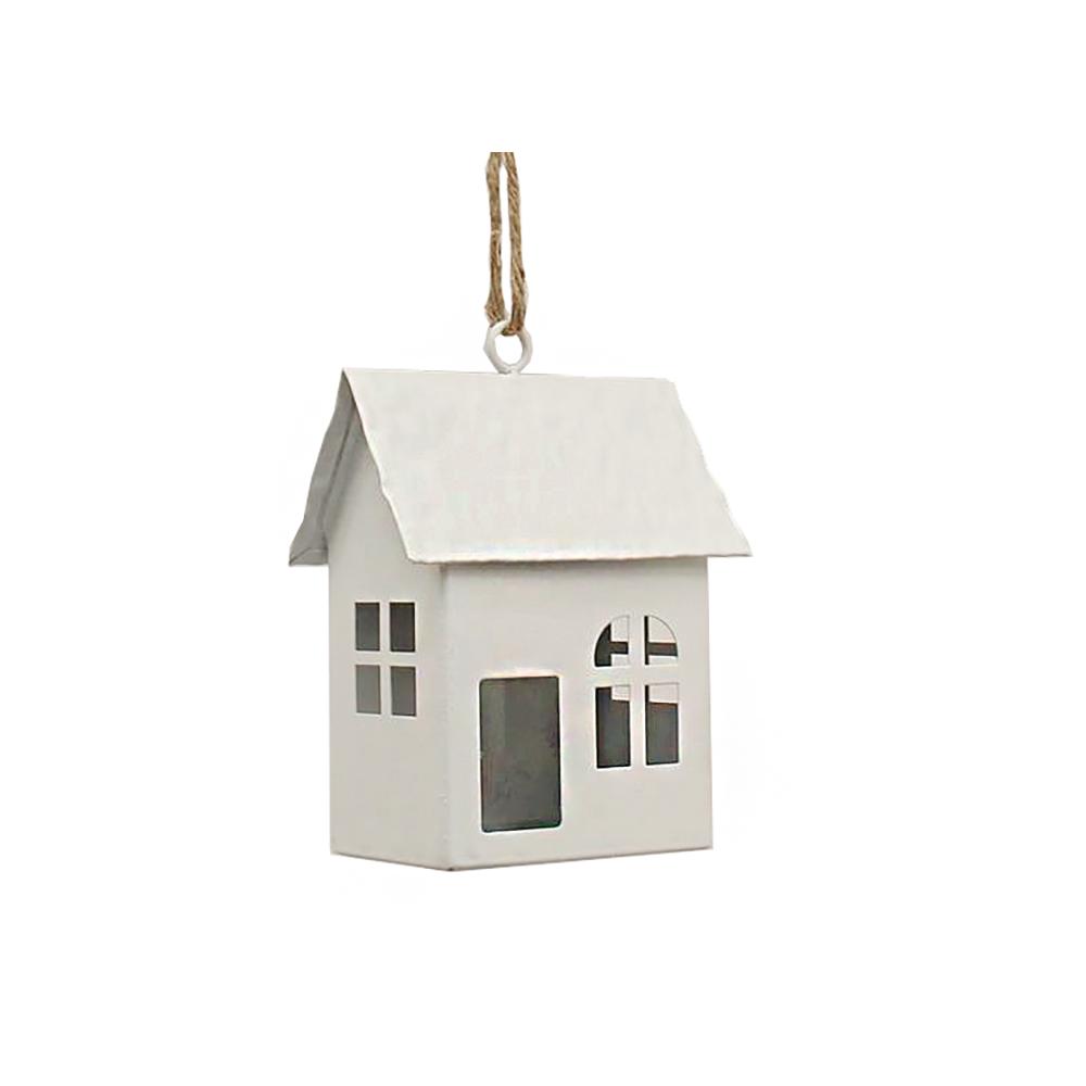 Χριστ/κο στολιδι σπιτακι λευκο,14.5cm Zaros OR006