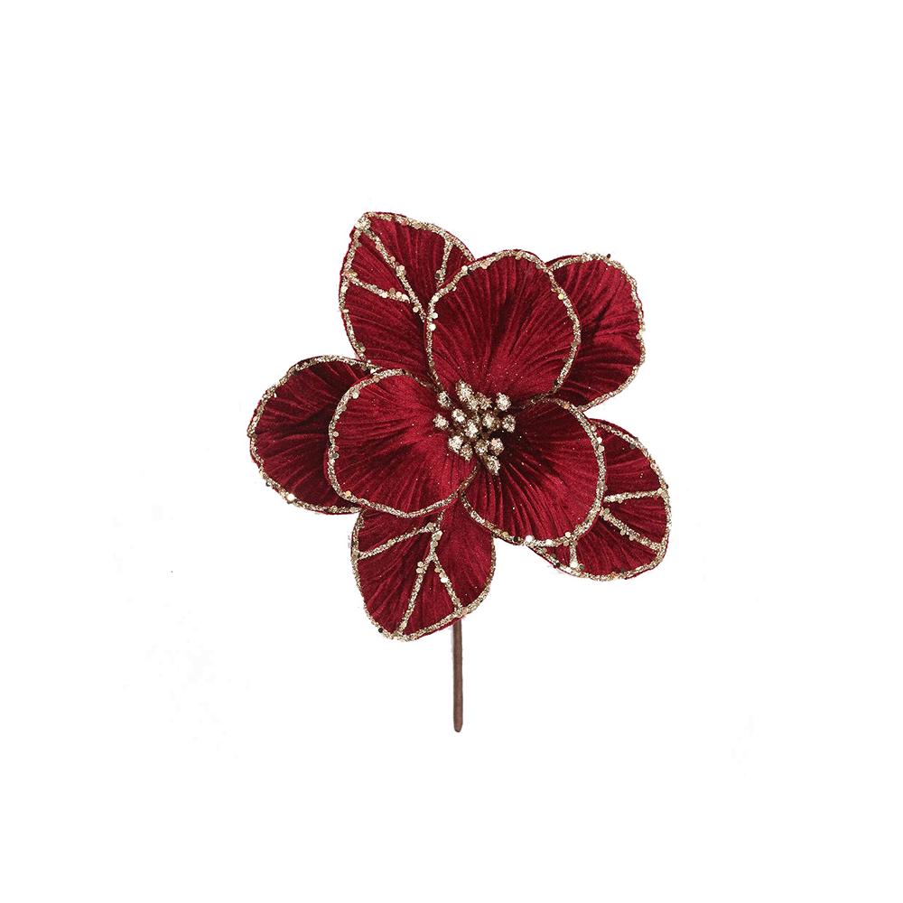 Velvet Magnolia pick  Burgundy,d.25cm Zaros AX843