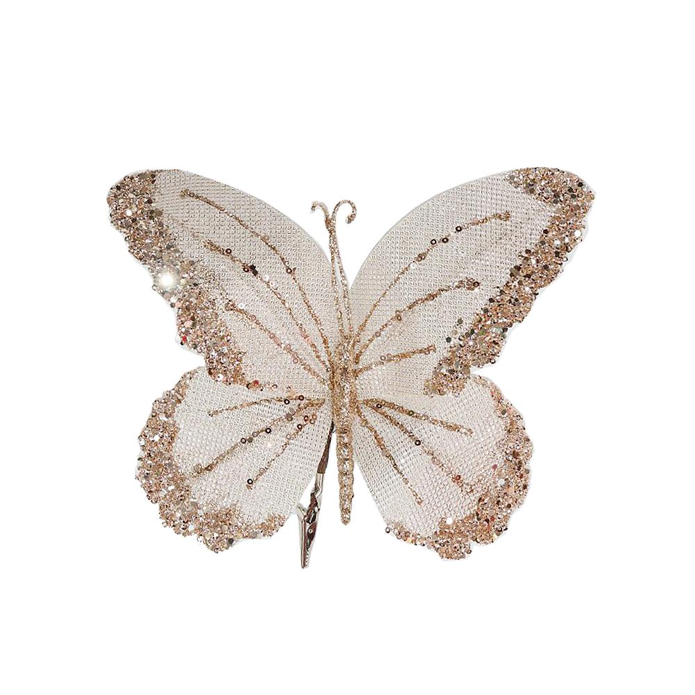 Butterfly w/clip Rose/Gold,28x18cm Zaros OR010