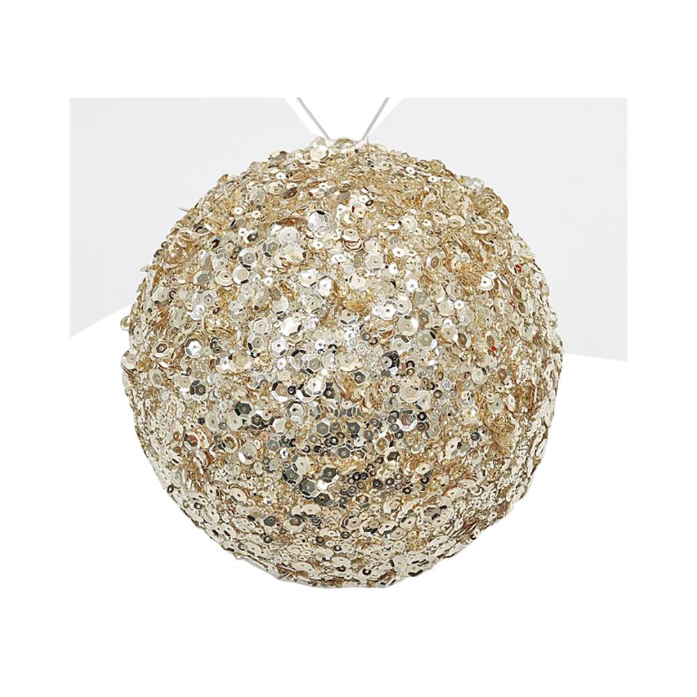 Sequin deco ball Champagne,15cm Zaros OR015