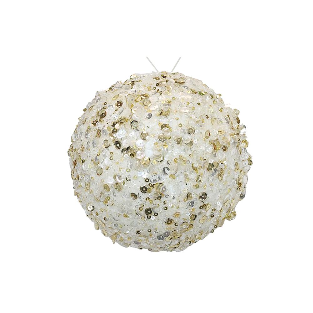 Sequin deco ball Ivory,15cm Zaros OR016