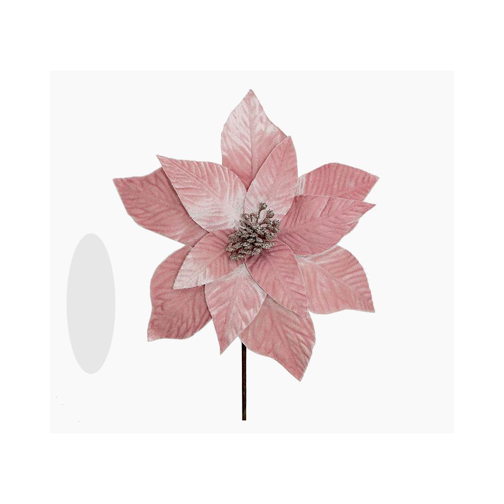 Velvet Poinsettia antique pink,d.28cm Zaros AX863