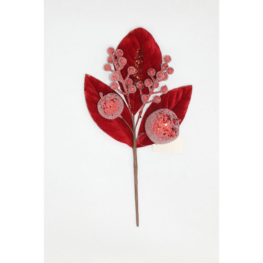 Beaded apple pick red clr,35cm Zaros AX870