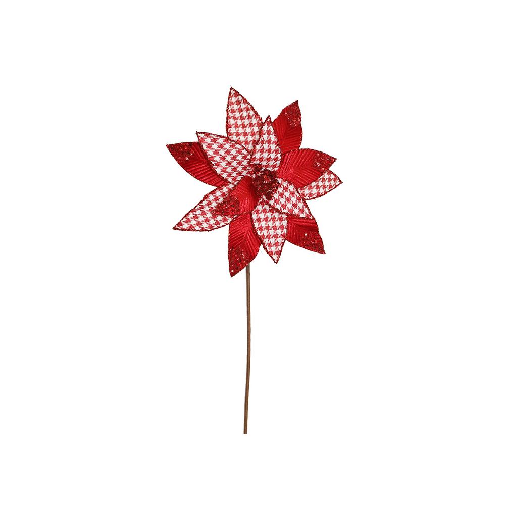 Poinsttia check design Red Whited.29cm Zaros AX874