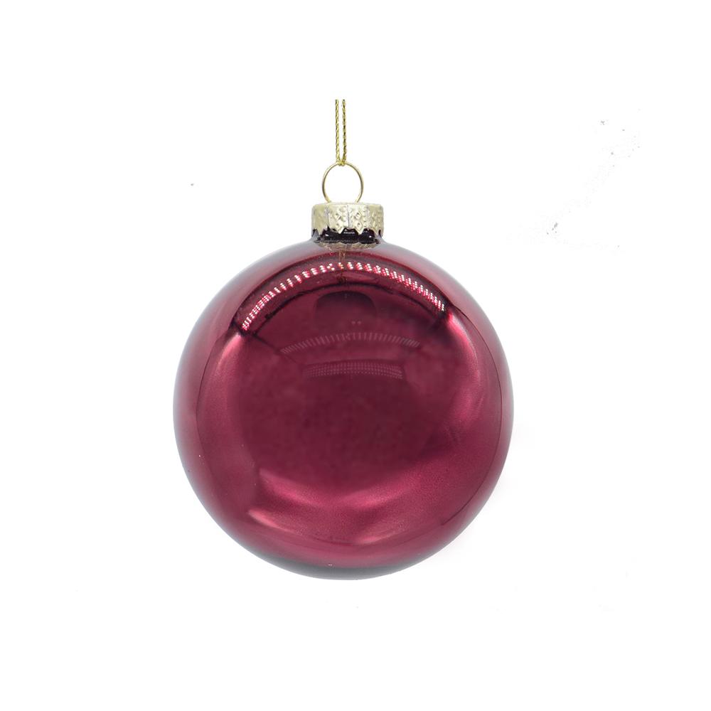 Glass Ball Shiny Burgundy,D.8cm Zaros BL446