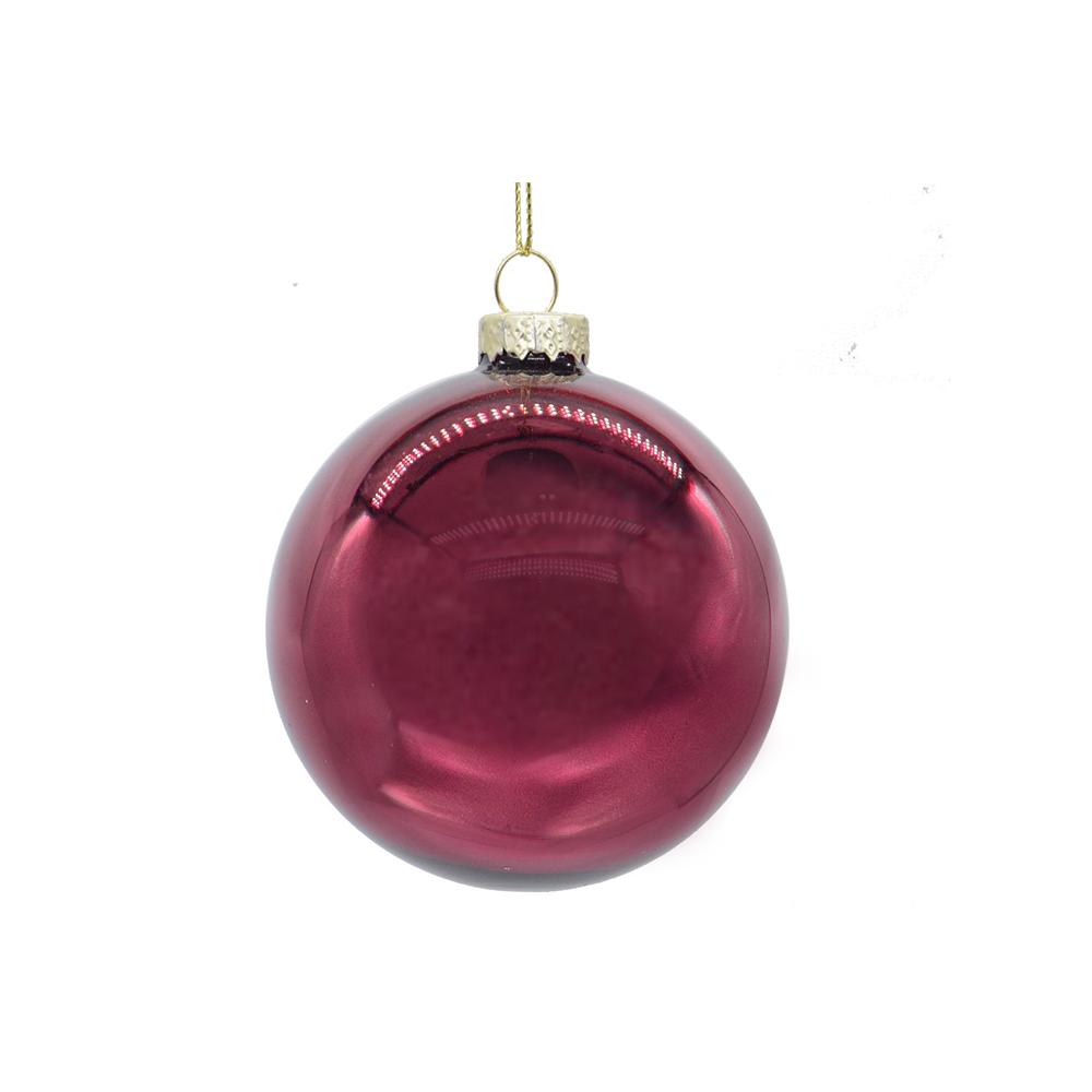 Glass Ball Shiny Burgundy,D.:10cm Zaros BL447