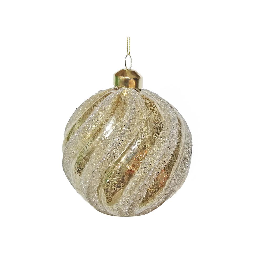 Glass Ball Beaded Champaign,D.10cm Zaros BL453