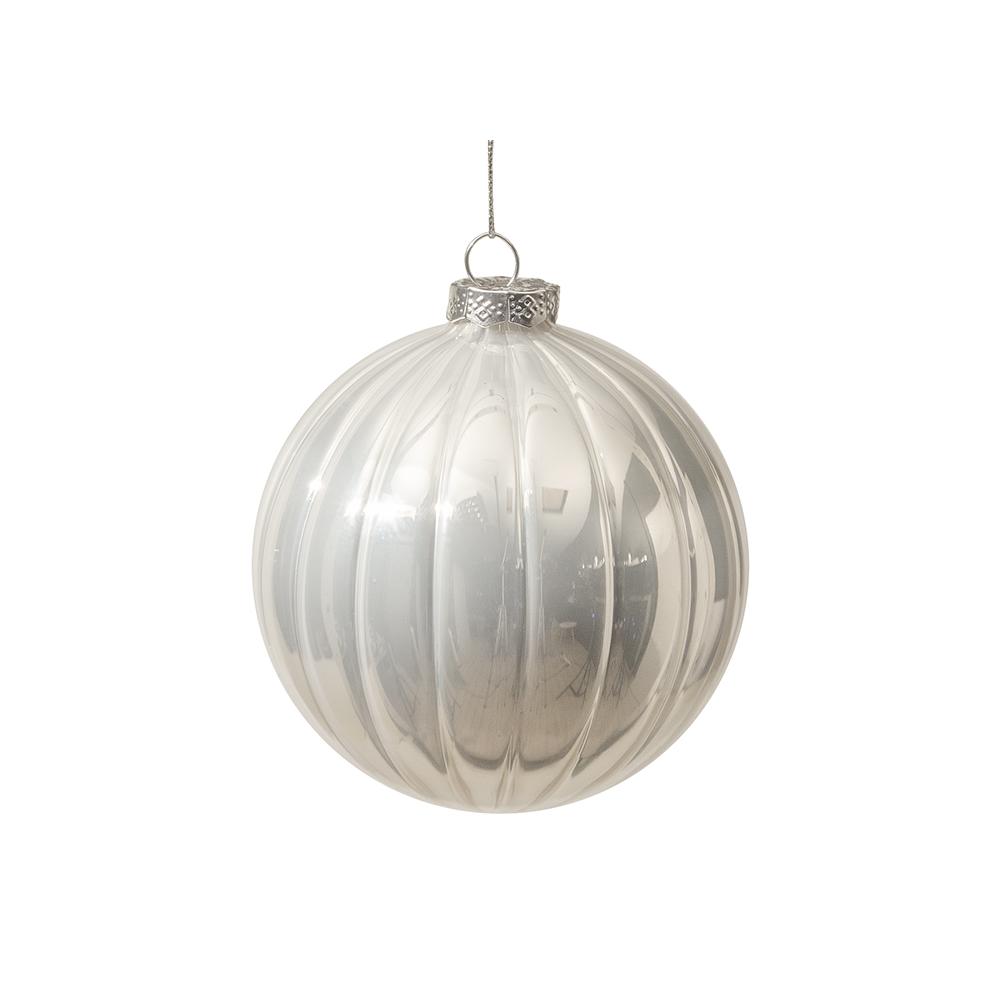 Glass Ball Pearl White,D.8cm Zaros BL461