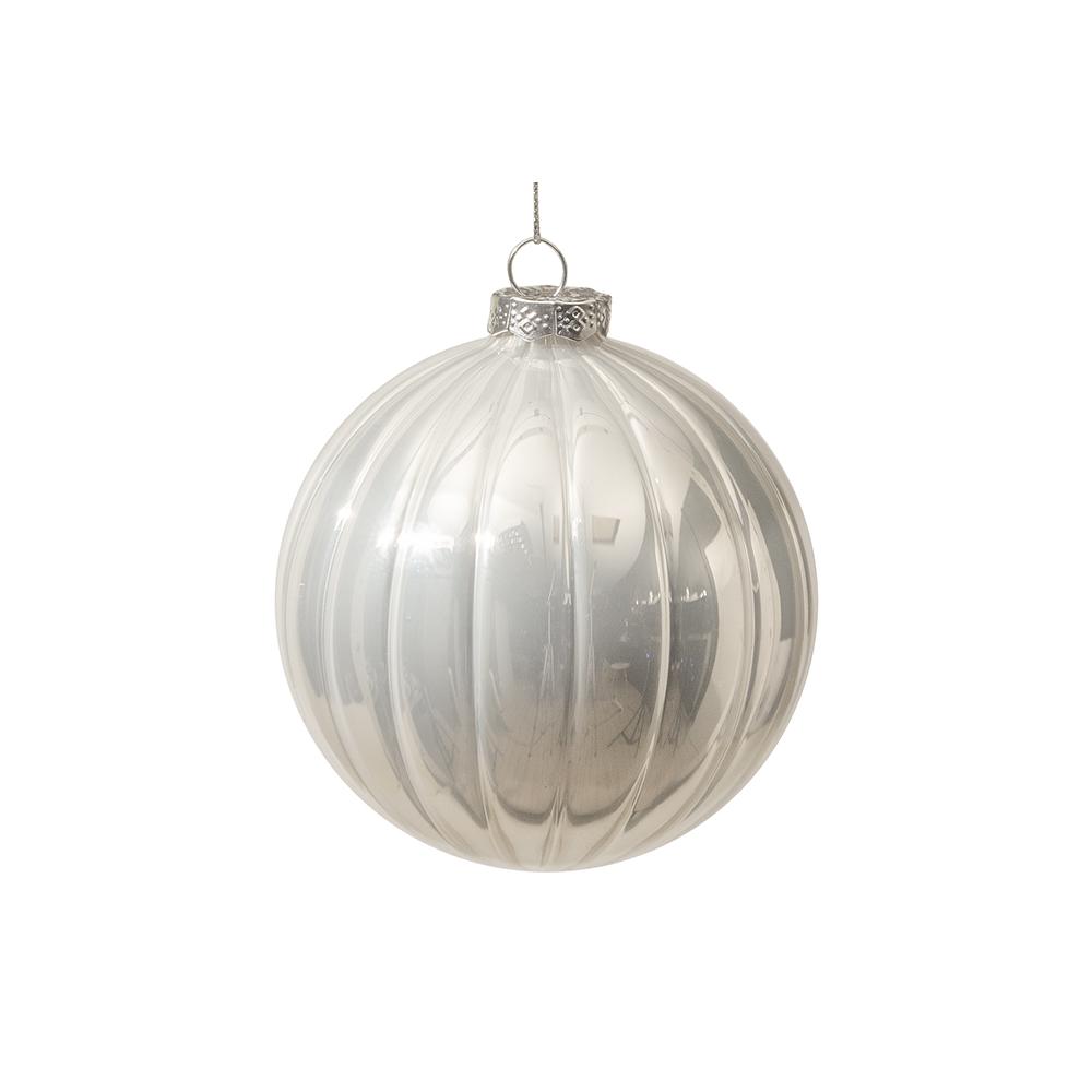 Glass Ball Pearl White,D.10cm Zaros BL462