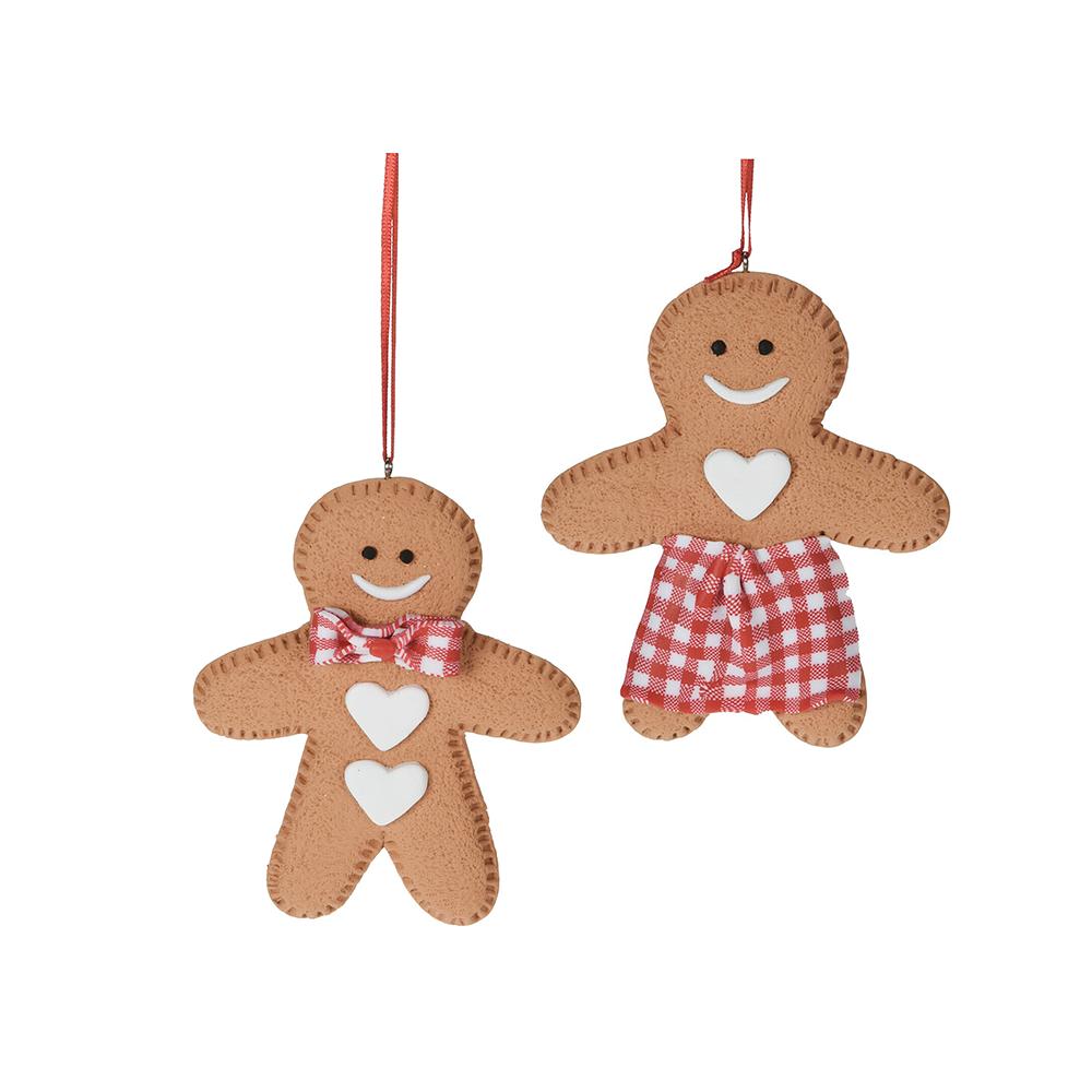 Στολίδι gingerbread Αγόρι & Κορίτσι,11cm Zaros OR042