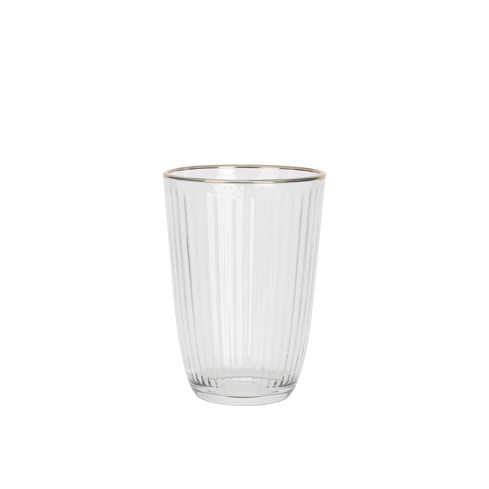 Ποτήρι 395ml με χρυσή ρίγα 8,5xmx12 Zaros KZ343