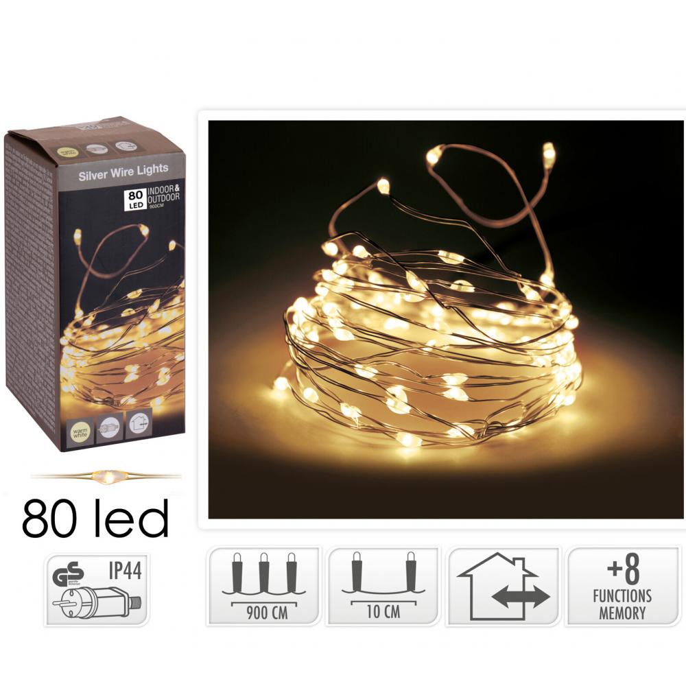80 microled 8 προγρ.μνήμη&timer,8mtr.θ.λευκό 800 Zaros MC80MF
