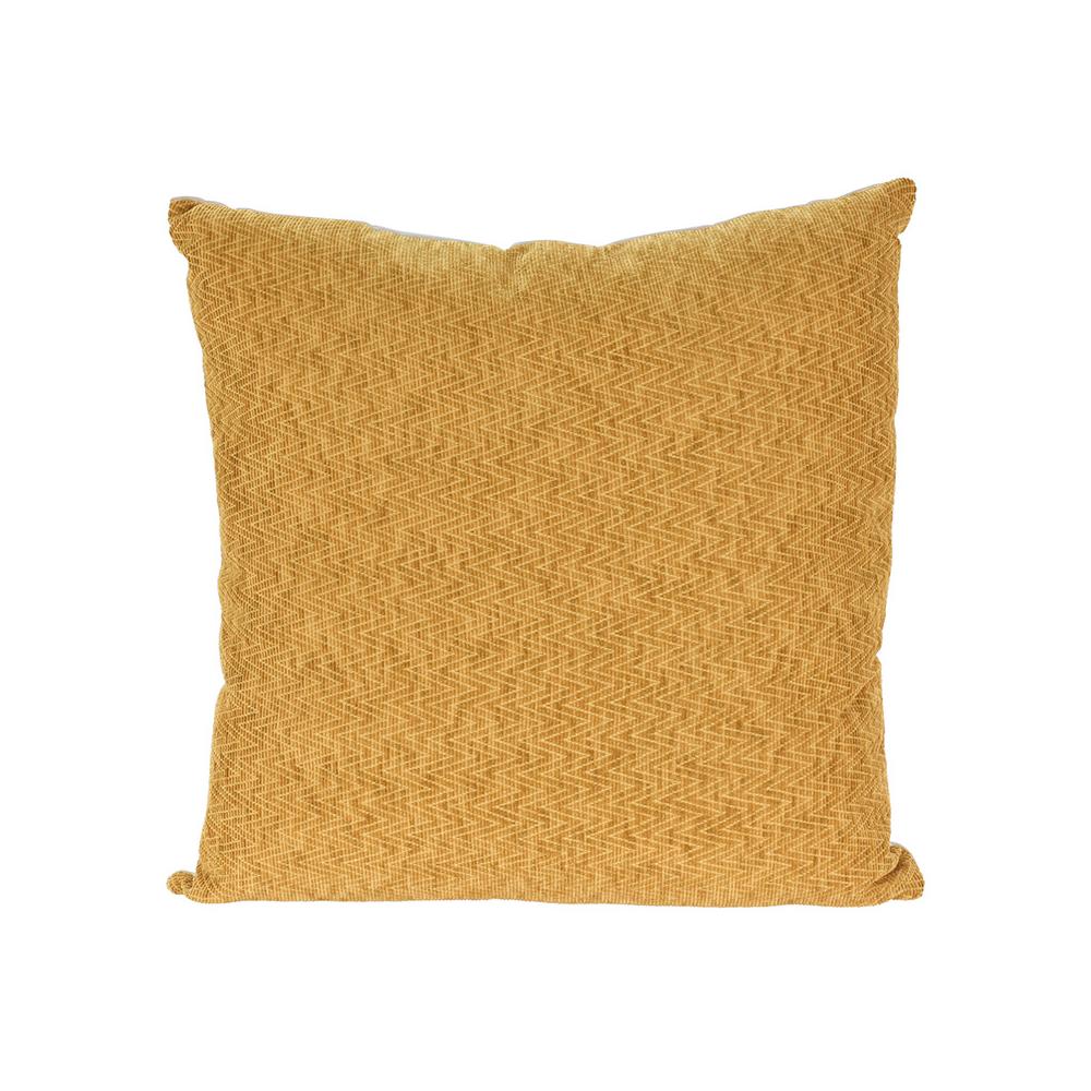 Μαξιλάρι σενίλ σχ.zigzag, ώχρα 45x45cm Zaros HE618