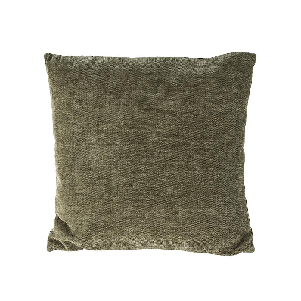 Μαξιλάρι σενίλ σχ.zigzag, λαδί 45x45cm Zaros HE619
