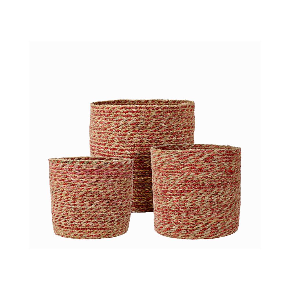 Σετ/3 πολύχρωμα καλάθια Seagrass 22/25/28cm Zaros HE632
