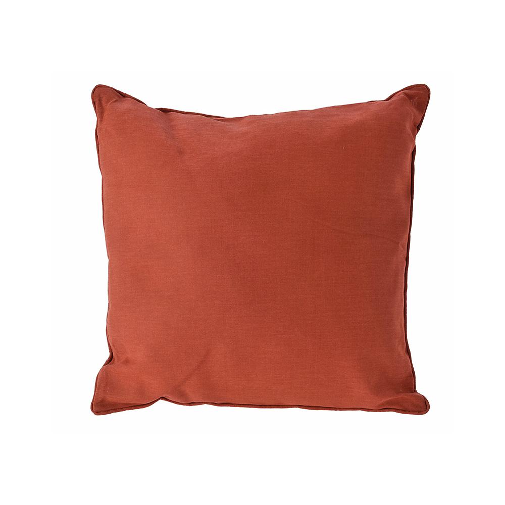 Μαξιλάρι polyester με ρέλι 45x45cm,κεραμιδί Zaros MH446